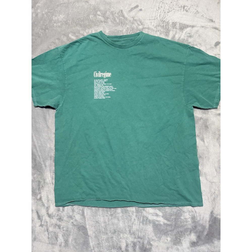 Civil Regime "Love Kills" T-shirt! Men's Size XL‎ Green Tee